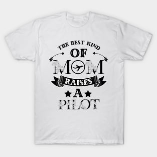 The Best Kind Of Mom Raises A Pilot, Cute Floral Cockpit T-Shirt